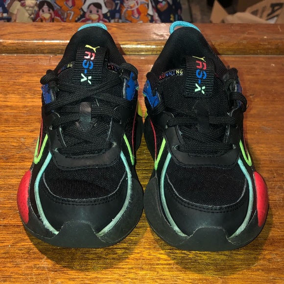 puma rsx black red blue